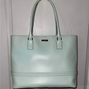 Kate Spade Sky Blue Leather Tote